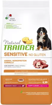 Trainer Natural Sensitive No Gluten Medium &amp; Maxi Puppy &amp; Junior Duck безглютеновый для щенков средних и крупных пород с уткой (12 кг)