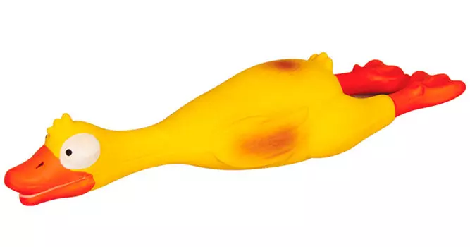 Triol игрушка для собак «Утка с оранжевыми лапками», 23,5 см (1 шт)