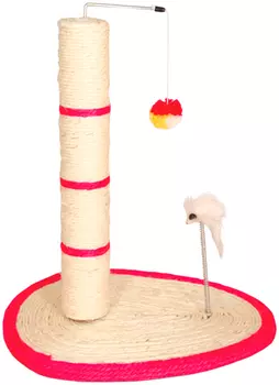 Triol когтеточка «Столбик» с мышкой на пружине и шариком (1 шт)