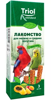 Triol Standard лакомство для мелких и средних попугаев с фруктами (3 шт)