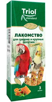 Triol Standard лакомство для средних и крупных попугаев с мёдом (3 шт)