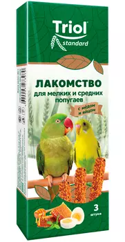 Triol Standard лакомство для средних и мелких попугаев с мёдом и яйцом (3 шт)