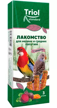 Triol Standard лакомство для средних и мелких попугаев с овощами (3 шт)