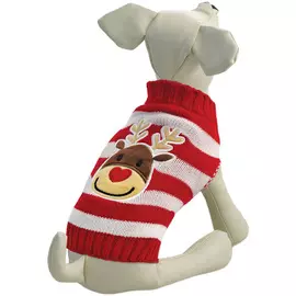 Triol свитер для собак Олененок красно-белый (xs)