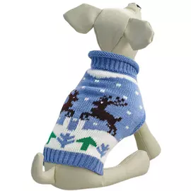 Triol свитер для собак Олени голубой (m)