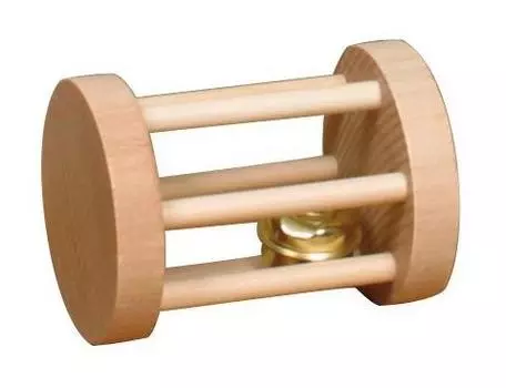 Trixie игрушка «Барабан с бубенчиком» для грызунов, дерево (7 см)