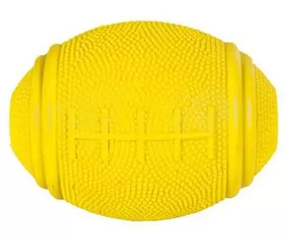 Trixie игрушка для собак мяч резиновый «Регби», для лакомств (8 см)