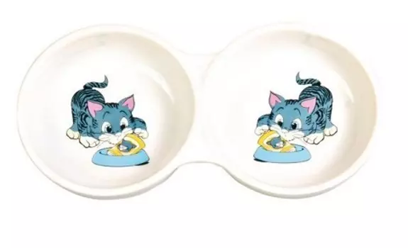 Trixie керамическая миска двойная (0,15 л)