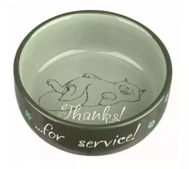 Trixie керамическая миска «thanks For Service!» (0,3 л)