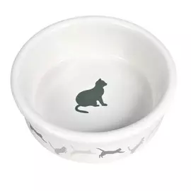 Trixie миска для кошки с рисунком «кошка», керамика (0,25 л)