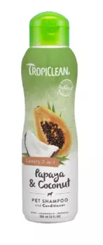 Tropiclean Luxury 2 In 1 Shampoo Papaua &amp; Coconut – Тропиклин шампунь-кондиционер для собак и кошек 2 в 1 Папайя и кокос (355 мл)