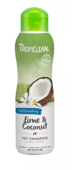 Tropiclean Shampoo Lime &amp; Coconut – Тропиклин шампунь для собак и кошек в период линьки Лайм и кокос (355 мл)