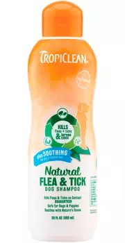 Tropiclean Soothing Shampoo Flea &amp; Tick шампунь для собак против блох и клещей Успокаивающий (592 мл)