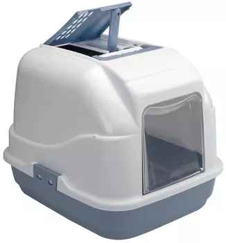 Туалет для кошек закрытый Imac Easy Cat голубой 50 х 40 х 40 см (1 шт)