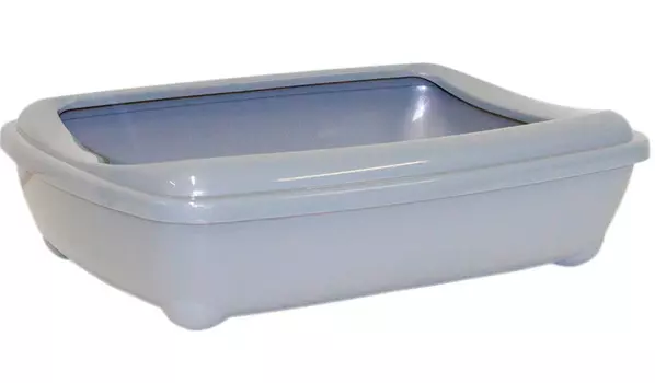 Туалет для кошек ZooM глубокий большой серый 50 х 38 х 13 см (1 шт)