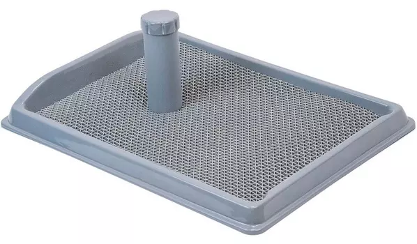 Туалет для собак маленьких пород Дарэлл Рокки со столбиком и резиновым ковриком 55 х 40 см (1 шт)