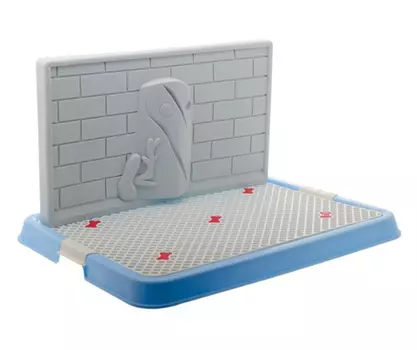 Туалет для собак со стенкой малый синий 50 х 38 х 29 см V.I.Pet (1 шт)