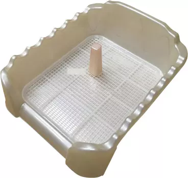 Туалет для собак со столбиком бежевый перламутр 60 х 40 см Homepet (1 шт)