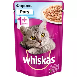 Whiskas для взрослых кошек рагу с форелью (85 гр х 28 шт)