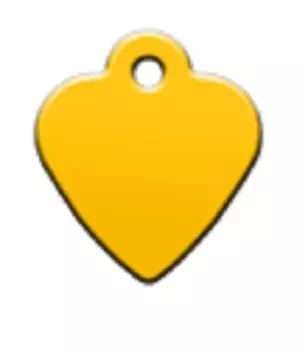 Жетон Сердце малое золотое (1 шт)