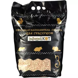 золотой кот наполнитель кукурузный для грызунов (3 л)