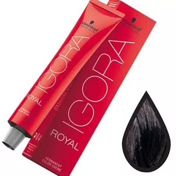 Schwarzkopf Igora Royal стойкая крем-краска для волос 4-0 Средний коричневый натуральный 60 мл