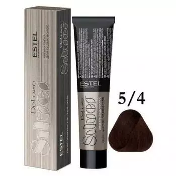 Estel De Luxe Silver крем-краска для седых волос, 5-4 Светлый шатен медный, 60 мл