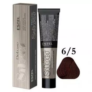 Estel De Luxe Silver крем-краска для седых волос, 6-5 Темно-русый красный, 60 мл