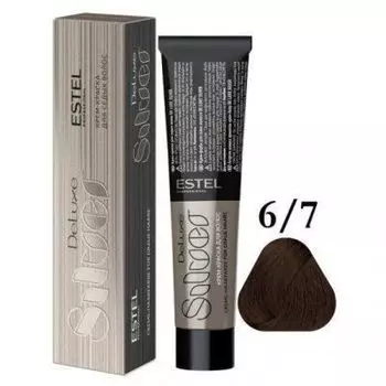 Estel De Luxe Silver крем-краска для седых волос, 6-7 Темно-русый коричневый, 60 мл