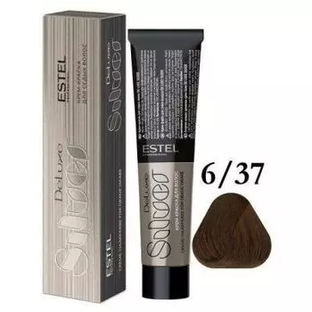 Estel De Luxe Silver крем-краска для седых волос, 6-37 Темно-русый золотисто-коричневый, 60 мл