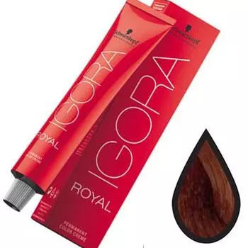 Schwarzkopf Igora Royal стойкая крем-краска для волос 6-77 Темный русый медный экстра 60 мл