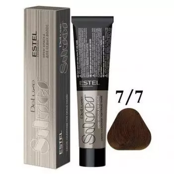 Estel De Luxe Silver крем-краска для седых волос, 7-7 Русый коричневый, 60 мл