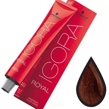Schwarzkopf Igora Royal стойкая крем-краска для волос 7-77 Средний русый медный экстра 60 мл