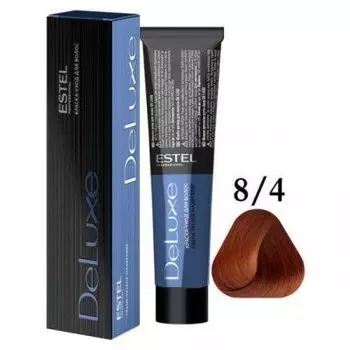 Estel De Luxe краска-уход для волос, 8/4 светло-русый медный, 60 мл