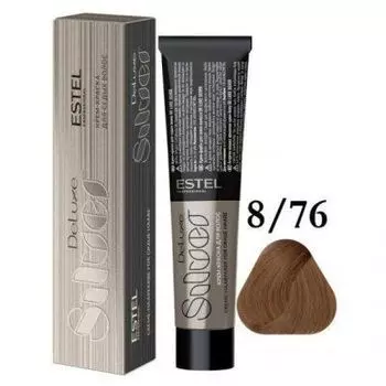 Estel De Luxe Silver крем-краска для седых волос, 8-76 Светло-русый блондин коричнево-фиолетовый