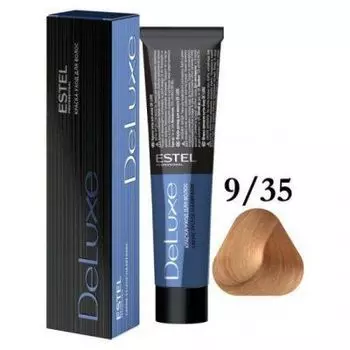 Estel De Luxe краска-уход для волос, 9/35 блондин золотисто-красный, 60 мл