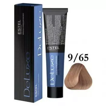 Estel De Luxe краска-уход для волос, 9/65 блондин фиолетово-красный, 60 мл