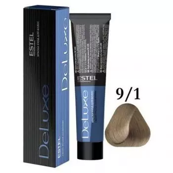 Estel De Luxe краска-уход для волос, 9/1 блондин пепельный, 60 мл