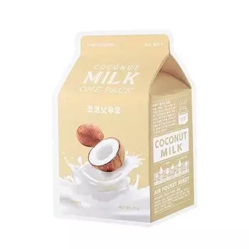 A'pieu Milk one-pack Coconut - Маска тканевая увлажняющая с экстрактом кокоса 21гр