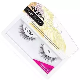 Andrea curl 90 blk накладные ресницы черные (l)