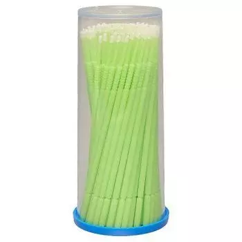 Безворсовые микрощеточки 1 мм, зеленые 100шт. S, (1/6шт.)