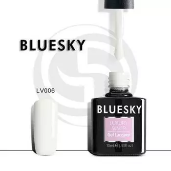 BLUESKY Luxury Silver Гель-лак LV006, прозрачный 10мл