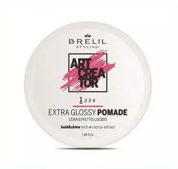 Brelil ART CREATOR Extra Glossy Pomade Помада слабой фикс. для создания ультра-блеска 50 мл (1)