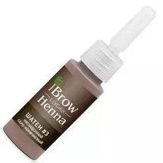 Brow henna хна для бровей шатен №3, насыщенный серо-коричневый, флакон 10 гр