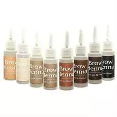 Brow henna набор хна для бровей 8 цветов, 8 флаконов, 80 гр