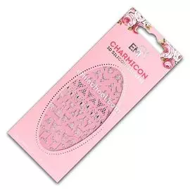 Charmicon 3d silicone stickers "лунулы №3 золото/серебро " e.mi