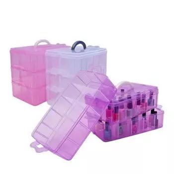 Planet Nails, Чемодан пластиковый трехуровневый, большой, 335х192х246 мм