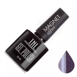Tnl, magnet effect, гель-лак кошачий глаз, №33, коричневый с красными блестками, 10 мл