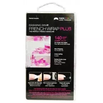 Dashing Diva, French Wrap Plus thick - Fuchsia (широкие френч-типсы,фуксия) 140 шт..
