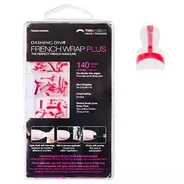Dashing diva french wrap plus thin - deep red (узкие френч-типсы,темно-красн) 140 шт.